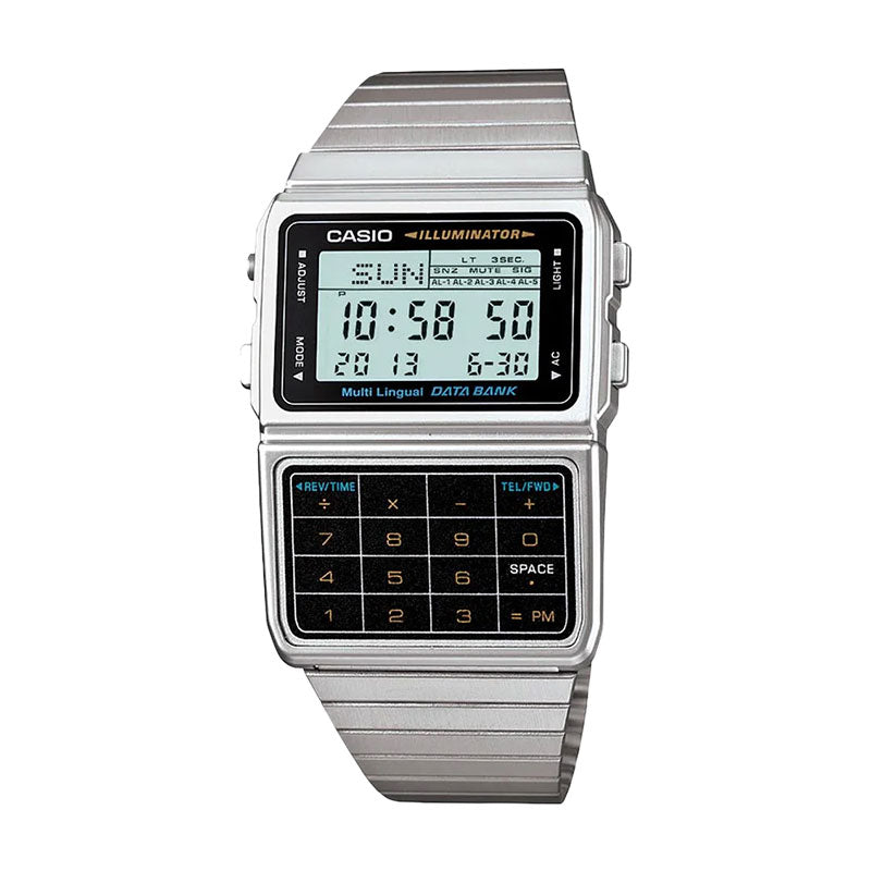 Casio Vintage Databank Calculator Watch - Steel