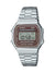 Stainless Steel Digital Watch with Burgundy Dial