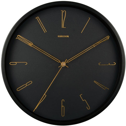 Karlsson Belle Numbers Black Wall Clock